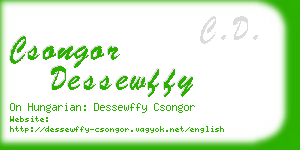 csongor dessewffy business card